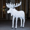 KONSTSMIDE 3D-LED-Acryl-Lichtfigur Groer Elch-Hirsch weie LED