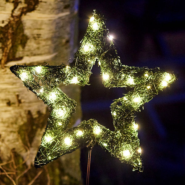 SIRIUS LED-Sternen-Stecker Garden Star Big, 40 LED warmweiß
