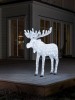 KONSTSMIDE 3D-LED-Acryl-Lichtfigur Groer Elch-Hirsch weie LED