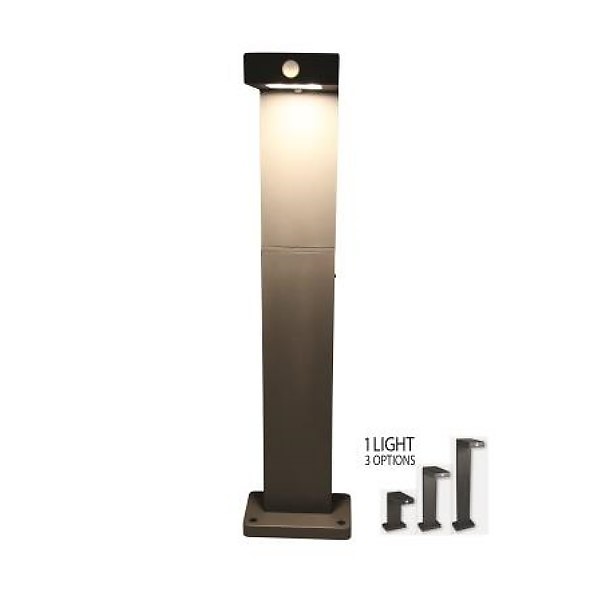 Solarleuchte Alberta Bewegungsmelder Aluminium 9 LED Warmweiß