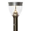 LUMINEO Solar-Sockeleuchte Chalice, HighPower, 600 Lumen, Edelstahl, Bewegungsmelder, 40 SMD-LED Warmwei, 56 cm