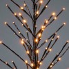 KONSTSMIDE LED-Lichterbaum Glimmer schwarz 150 cm, 240 LED bernsteinfarben, Glimmereffekt