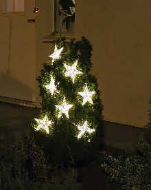 KONSTSMIDE LED-Sternen-Vorhang 7 LED-Sterne warmweiss