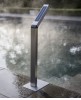GACOLI Solar-LED-Standleuchte Reader No.4, Edelstahl, 4 SMD-LED warmweiß, Bewegungsmelder