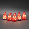 KONSTSMIDE LED-Acryl-Figuren Weihnachtsmnner und Weihnachtswichtel 5er-Set, warmweie LED