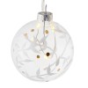 SIRIUS LED-Christbaumkugeln Eva Christmas Ornaments 6 cm 4er-Set, Edition2020, 4 x 3 warmweie LED, Batteriebetrieb, Timer, fernbedienbar