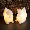 SIRIUS LED-Echtwachs-Eichhrnchen Squirrel 9 cm 2er-Set, warmweie LED, Batteriebetrieb mit Timer, fernbedienbar