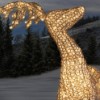 FDL 3D-LED-Acryl-Schmuckfigur Stehendes Rentier warmweie LED Glitzereffekt Twinkle