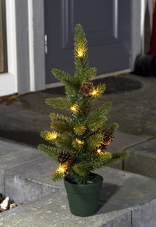 KONSTSMIDE LED-Weihnachtsbaum mit Topf 45 cm 10 warmweiße LED batteriebetrieben mit Timer KONSTSMIDE LED-Weihnachtsbaum mit Topf 45 cm 10 warmweiße LED batteriebetrieben mit Timer