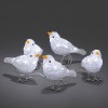 KONSTSMIDE 3D-LED-Acryl-Figuren Vgel 5er-Set weie LED