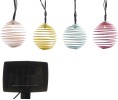 LUMINEO Solar-Lichterkette mit 10 Metalldraht-Laternen bunt