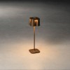 KONSTSMIDE LED-Akku-Tischleuchte Nice, Aluminium Rostfarben wei, warmwei (2700k oder 3000k), inkl. Dimmer, IP 54