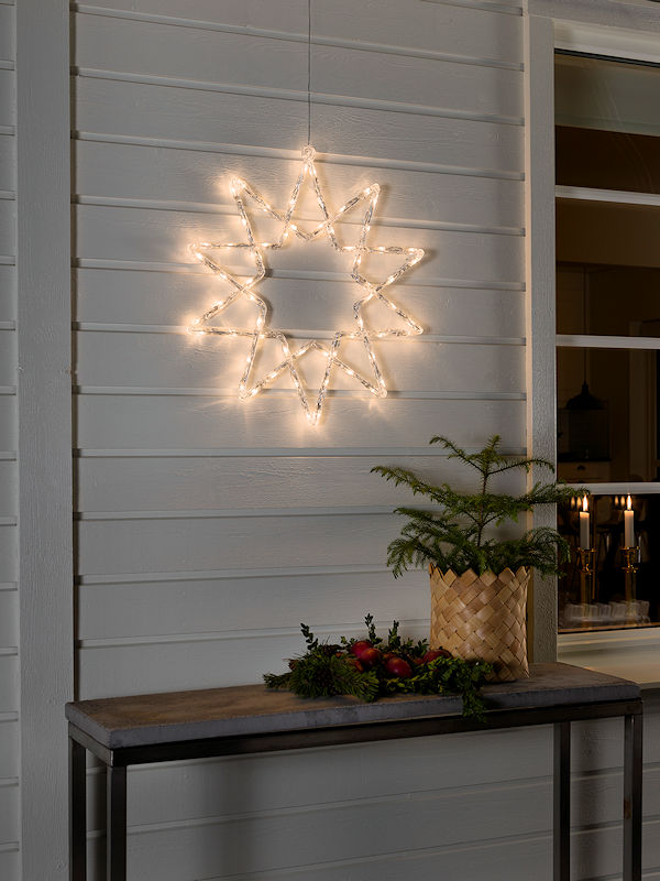KONSTSMIDE LED-Acryl-Stern Zackenstern 58 cm LED warmweiß