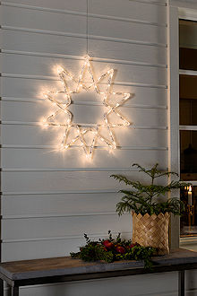 KONSTSMIDE LED-Acryl-Stern Zackenstern 58 cm LED warmwei