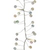 LUMINEO LED-Perlen-Lichterkette Silberdraht, 16 warmweie Ricelight-LED, Batteriebetrieb, Timer