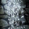 LUMINEO LED-Wasserfall Cascade Silber kaltweie LED mit Flashing-Effekt