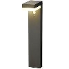 LUMINEO Solar-Sockeleuchte Yukon, HighPower, 600 Lumen, Edelstahl, Bewegungsmelder, 40 SMD-LED Warmwei, 50 cm