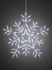 KONSTSMIDE LED-Acryl-Schneeflocke 58 cm LED kaltwei, 8 Lichtfunktionen