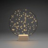 KONSTSMIDE LED-Traumfnger Dreamcatcher, 100 LED bernsteinfarben, klassisch-warmwei, mit Dimmer und Holzstnder