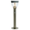 LUMINEO Solar-Sockeleuchte Chalice, HighPower, 600 Lumen, Edelstahl, Bewegungsmelder, 40 SMD-LED Warmwei, 56 cm