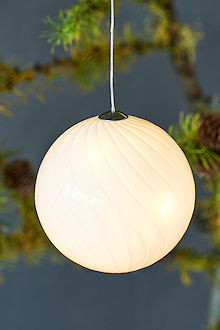 SIRIUS LED-Dekokugel Heaven Ball 13 cm, 14 warmweie LED, Batteriebetrieb mit Timer, Fernbedienung optional