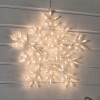 KONSTSMIDE LED-Acryl-Schneeflocke 58 cm LED warmwei, 8 Lichtfunktionen