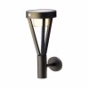 LUMINEO Solar-Wandleuchte Trident, HighPower, 600 Lumen, Edelstahl Schwarz, Bewegungsmelder, 40 SMD-LED Warmwei