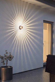 KONSTSMIDE Monza Effekt Small CU LED-Wandleuchte 3 Watt Aluminium bronzefarben Warmwei�
