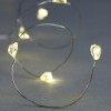 SIRIUS Diamant-Lichterkette Maggie 40 warmweie LED-Diamanttropfen silbernes Metallkabel, Batteriebetrieb mit Timer
