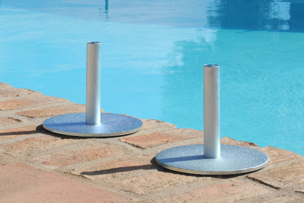 Metall-Standfuß verzinkt rund 19 cm für 2,2 cm Stäbe