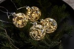 SIRIUS LED-Christbaumkugeln Eva Christmas Ornaments 6 cm 4er-Set, Edition2020, 4 x 3 warmweie LED, Batteriebetrieb, Timer, fernbedienbar