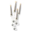 LUMINEO LED-Baumkerzen Crystal White 10er-Set, warmweie LED, Batteriebetrieb mit Fernbedienung