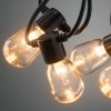 KONSTSMIDE LED-Biergartenkette 9,75m 40 klare LED-Birnen Mini-Kolbenform 80 LED bernsteinfarben