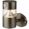 LUMINEO Solar-Wandleuchte mit Bewegungsmelder Pharos, Edelstahl, 8 LED warmwei�, 16 cm