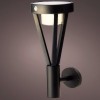 LUMINEO Solar-Wandleuchte Trident, HighPower, 600 Lumen, Edelstahl Schwarz, Bewegungsmelder, 40 SMD-LED Warmwei