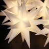 FHS LED-Lichterkette mit 6 weien 3D-Weihnachtssternen 12 cm,  LED warmwei, Kunststoff, Batteriebetrieb, Timer