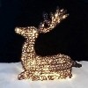 FDL 3D-LED-Acryl-Schmuckfigur sitzendes Rentier-Baby warmweie und bernsteinfarbene LED Glitzer-Effekt