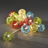 KONSTSMIDE LED-Kugel-Lichterkette 16 bunte LED-Aluminiumkugeln warmwei batteriebetrieben