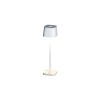 KONSTSMIDE LED-Akku-Tischleuchte Capri Mini Aluminium wei, warmwei (2200k oder 3000k), inkl. Dimmer, IP 54