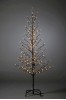 KONSTSMIDE LED-Lichterbaum Glimmer schwarz 150 cm, 240 LED bernsteinfarben, Glimmereffekt