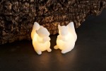 SIRIUS LED-Echtwachs-Eichhrnchen Squirrel 9 cm 2er-Set, warmweie LED, Batteriebetrieb mit Timer, fernbedienbar