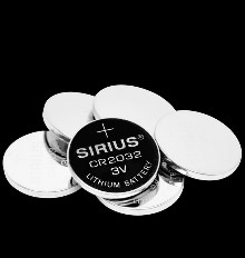 SIRIUS Batterie, Knopfzelle CR 2032, Lithium, 3 Volt 6er-Pack