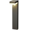 LUMINEO Solar-Sockeleuchte Yukon, HighPower, 600 Lumen, Edelstahl, Bewegungsmelder, 40 SMD-LED Warmwei, 50 cm