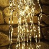 LUMINEO LED-Wasserfall Cascade Silber warmweie LED mit Flashing-Effekt