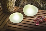 ESOTEC Solar-Leuchtsteine Duo 2er-Set, Echtglas satiniert,  LED neutralwei