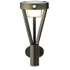 LUMINEO Solar-Wandleuchte Trident, HighPower, 600 Lumen, Edelstahl Schwarz, Bewegungsmelder, 40 SMD-LED Warmwei