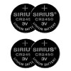 SIRIUS Batterie, Knopfzelle CR 2450, Lithium, 3 Volt 4er-Pack