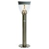 LUMINEO Solar-Sockeleuchte Chalice, HighPower, 600 Lumen, Edelstahl, Bewegungsmelder, 40 SMD-LED Warmwei, 56 cm