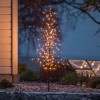 KONSTSMIDE LED-Lichterbaum Glimmer schwarz 150 cm, 240 LED bernsteinfarben, Glimmereffekt