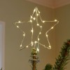 SIRIUS LED-Baumspitze Christmas-Top Star Silver, warmweie LED, Batteriebetrieb, Timer, fernbedienbar